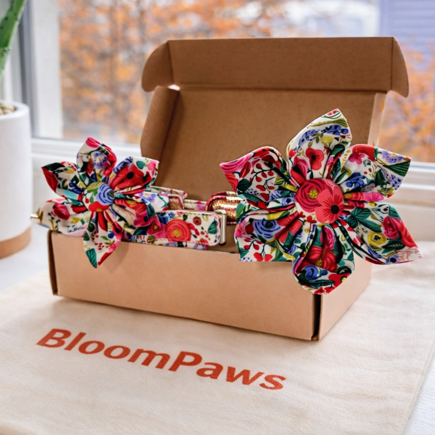 BloomPaws | Verstelbare Hondenhalsband - Ochtend bloemen