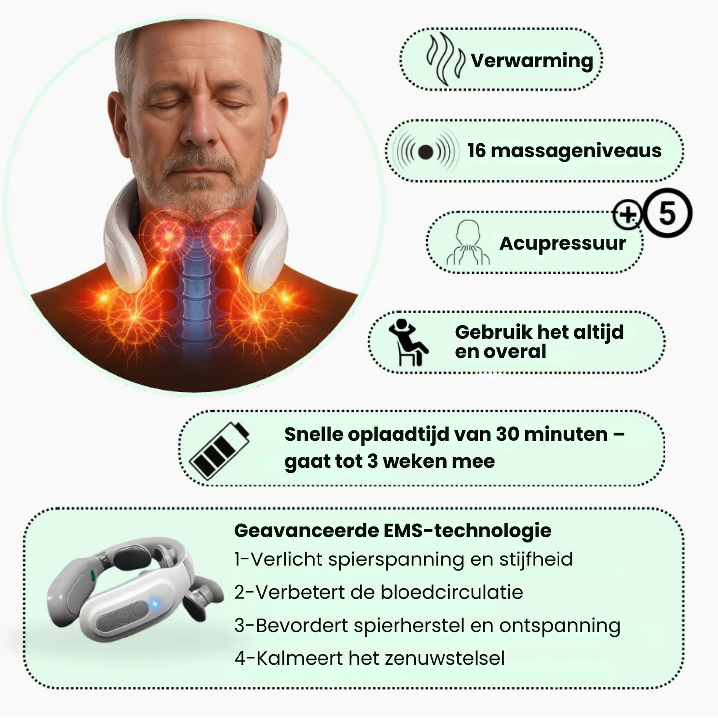 VitaNeck | EMS Nekmassager met Warmte