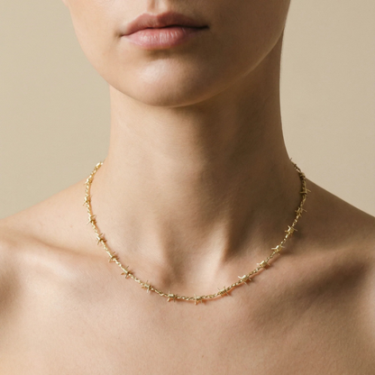 Chokeletto | Comfortabele choker met opvallend barbed wire design voor elke outfit