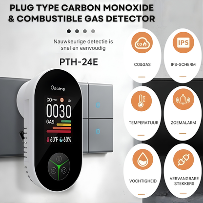 Draagbare koolmonoxidemelders & Plug-in aardgasmelder