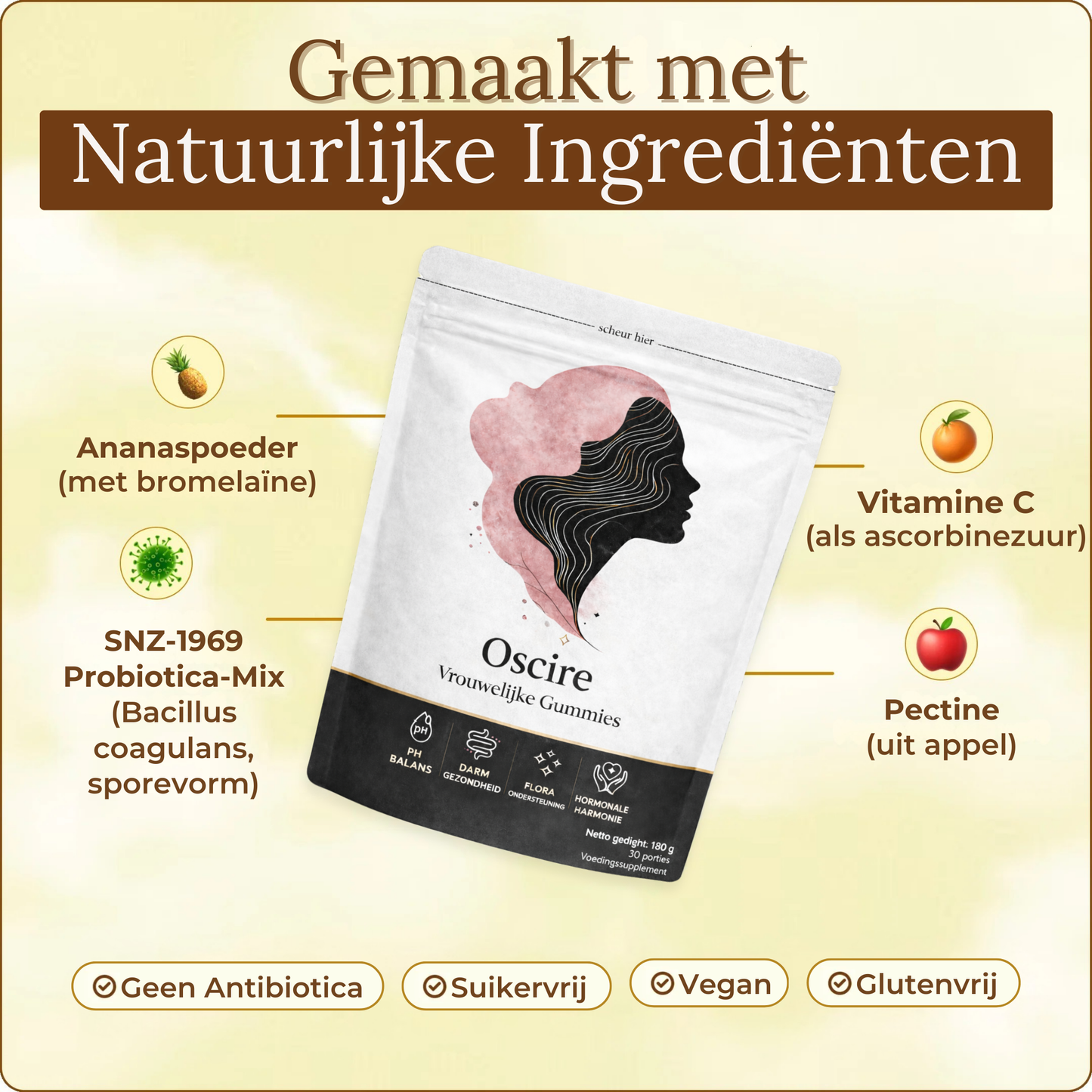 FloraFix - Vaginale Probiotica Gummies - 100% Natuurlijk