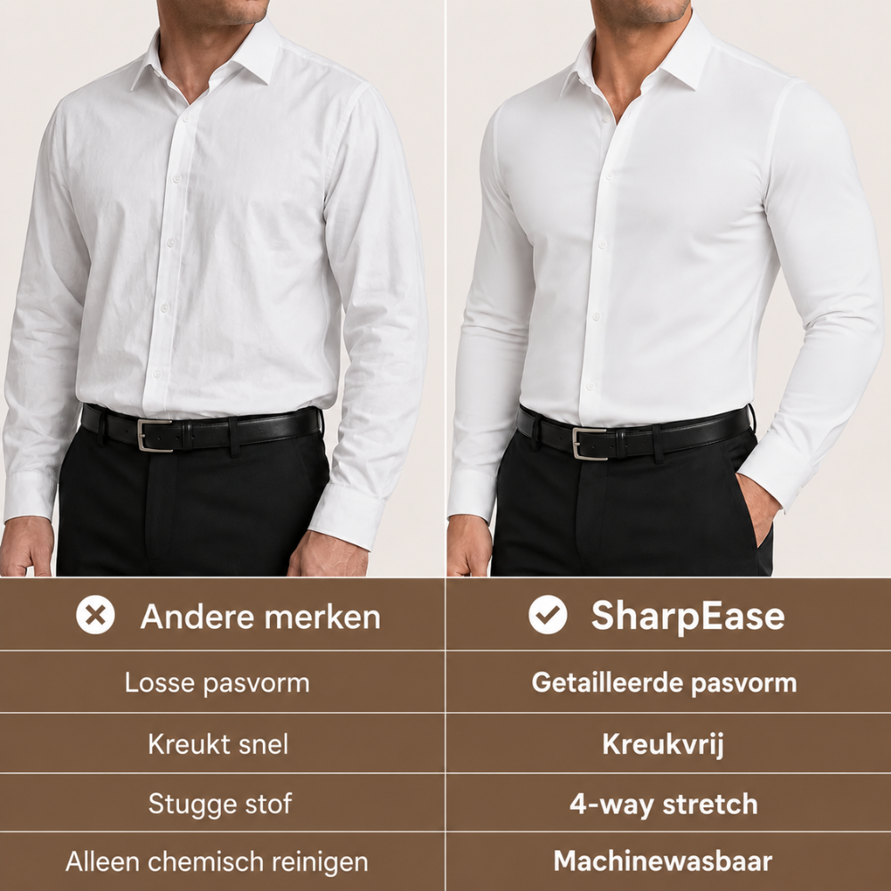 SharpEase | Stretch overhemd