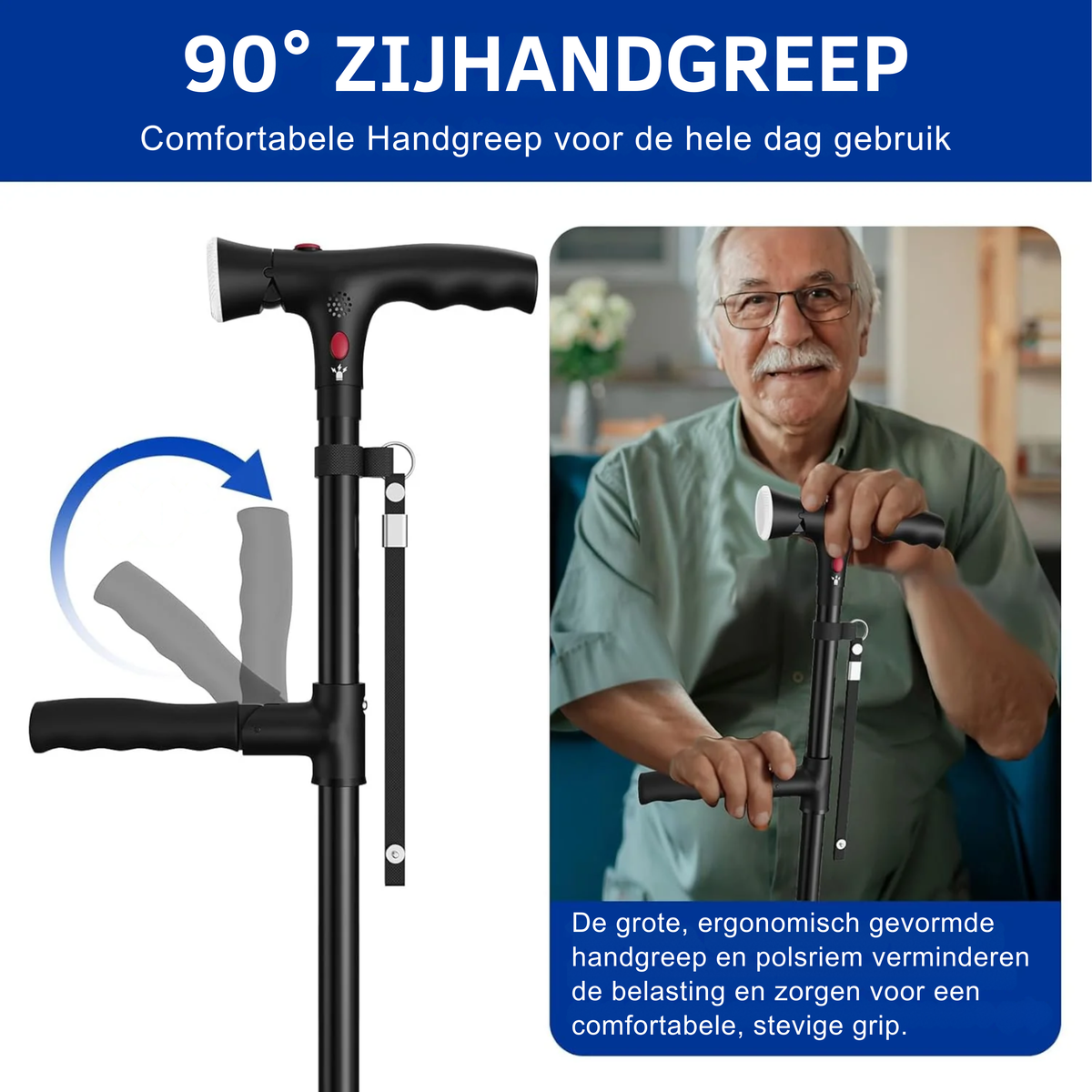 Walknix Wandelstok Met Led-Lamp