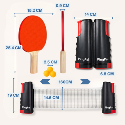 PingPal | Instant tafeltennis set
