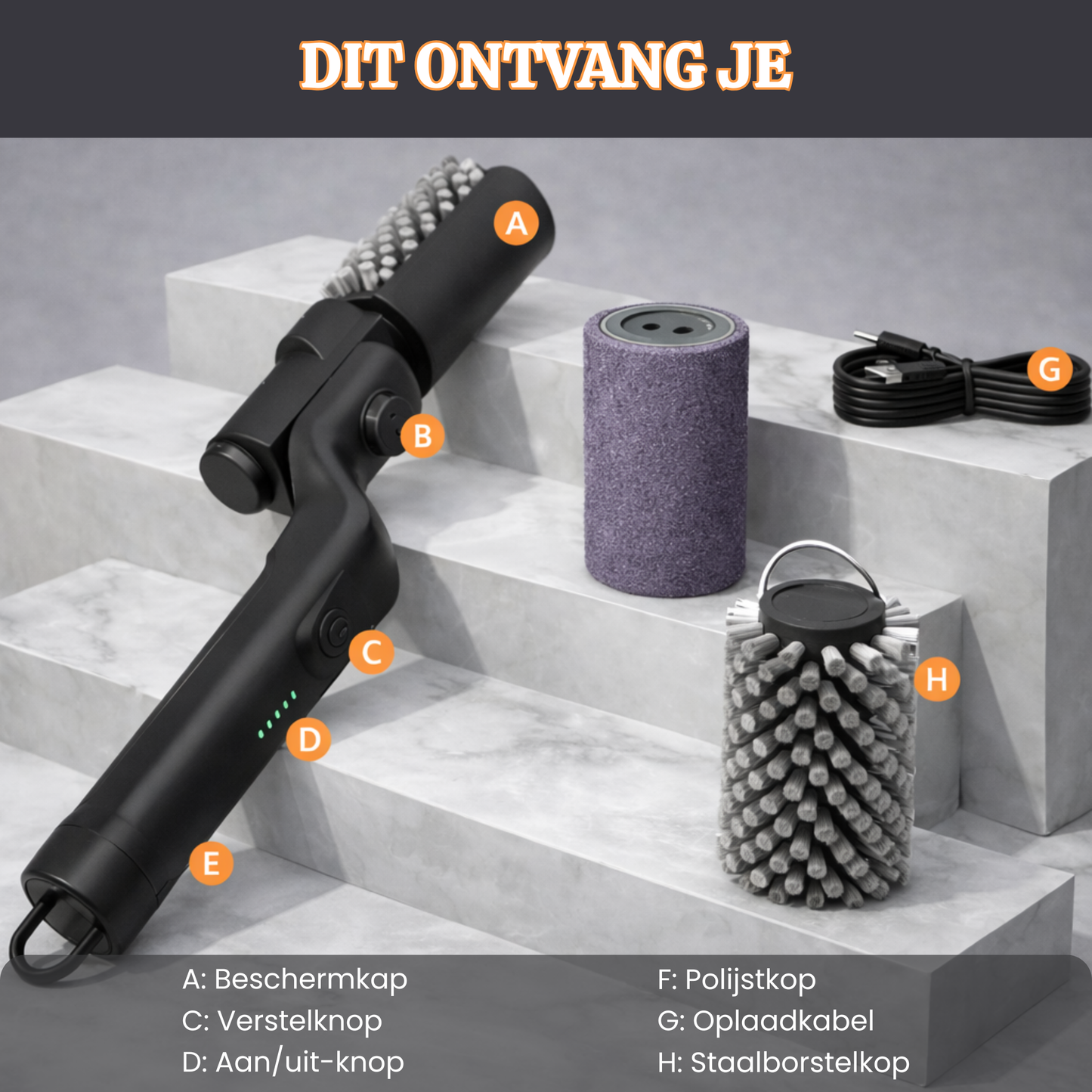 PowerScrub | Draadloze staalborstel