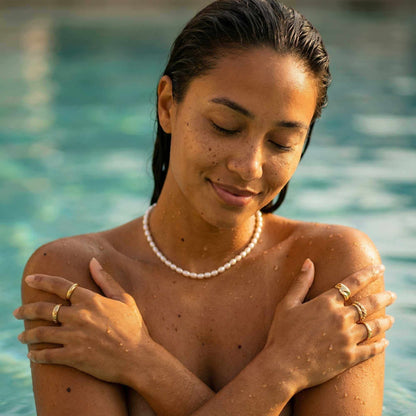 Choker van zoetwaterparels