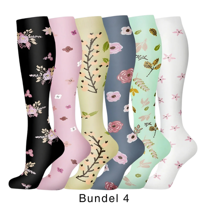 Colorify | Kleurrijke compressiekous (6 paar)