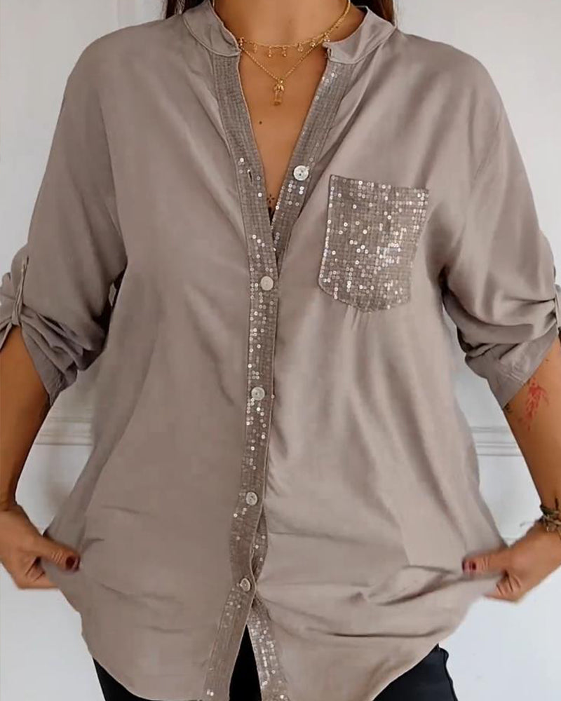 Sparkle Chic Blouse – Paillettenlook
