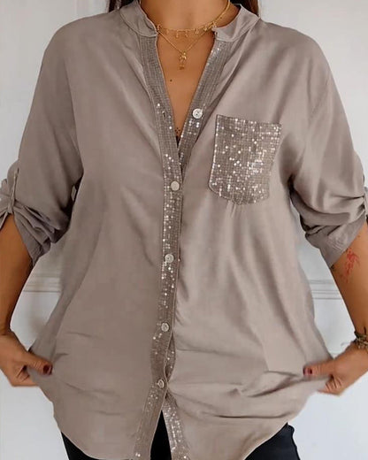 Sparkle Chic Blouse – Paillettenlook
