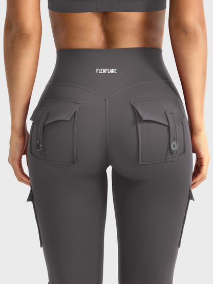 FlexFlare | Cargo Legging - Donkergrijs