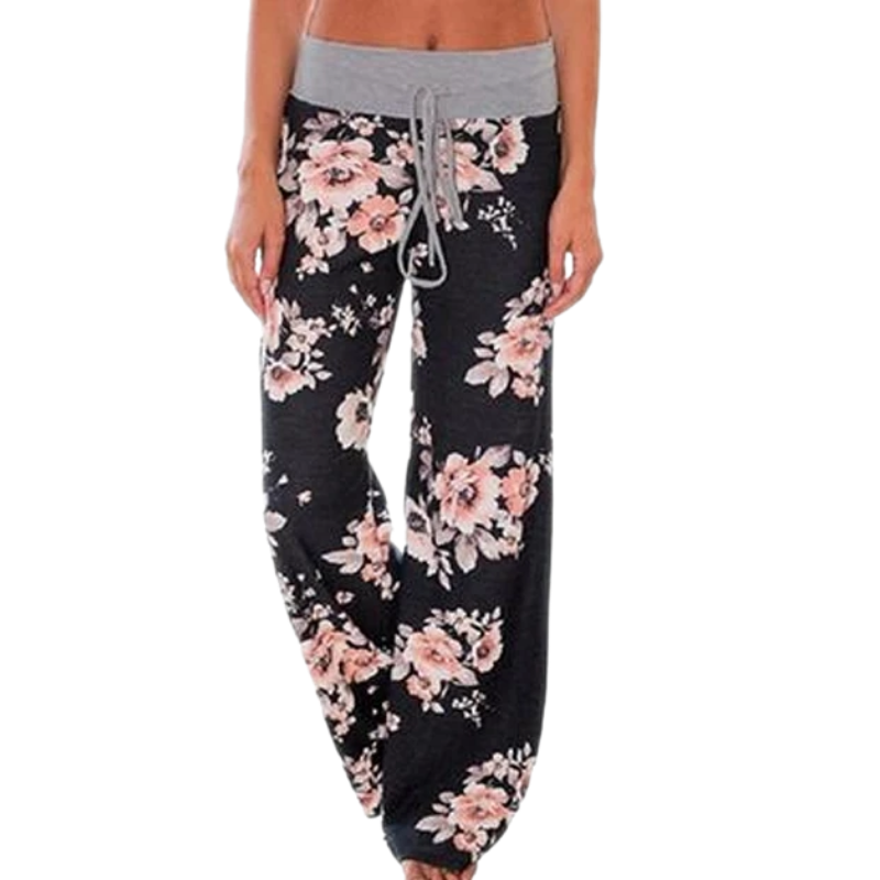 Damesbroek met Losse Pasvorm en Bloemenprint – Comfortabel en Stijlvol
