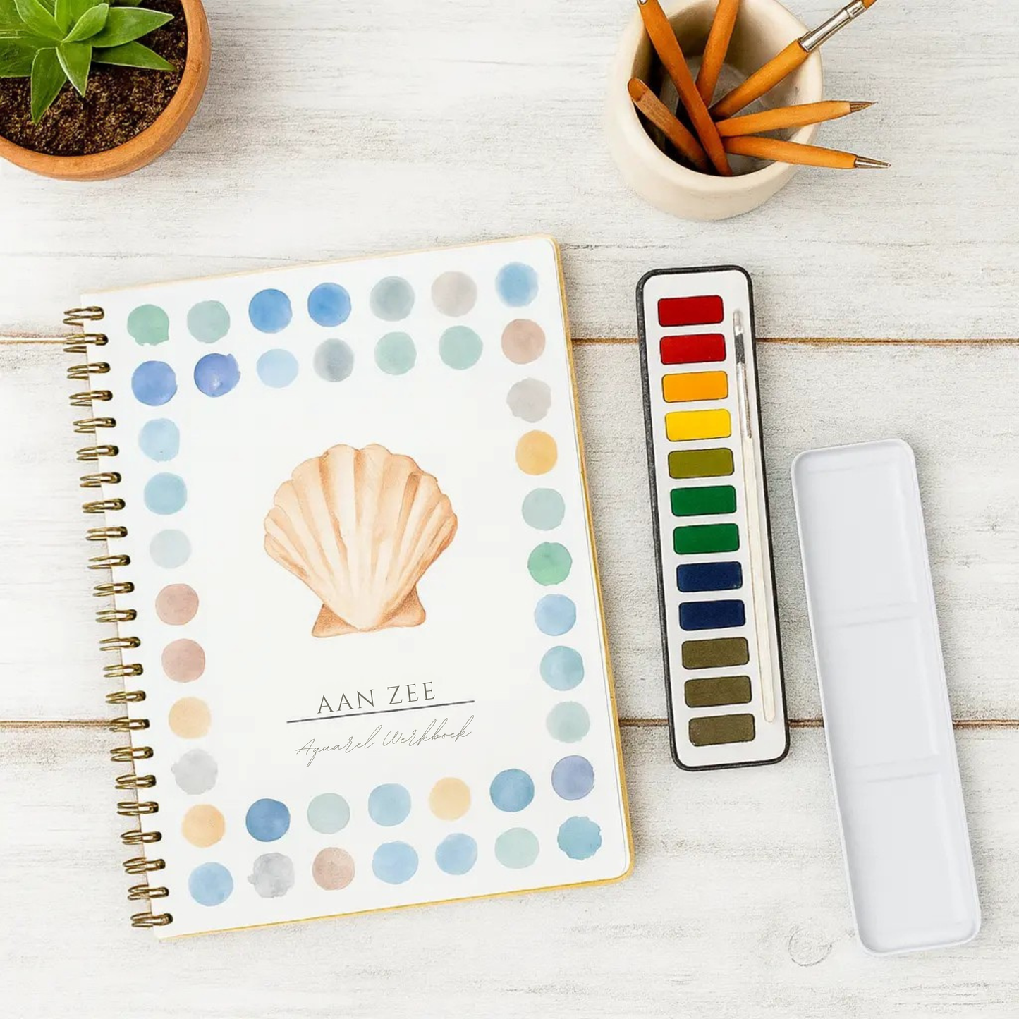Complete aquarelboekenset – GRATIS aquarelverf en penselen inbegrepen