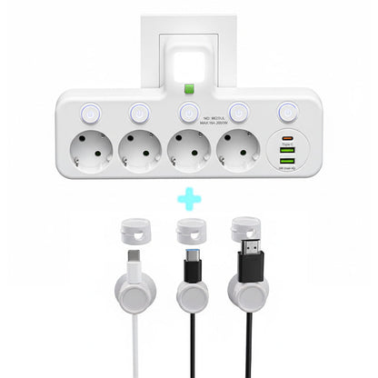 PowerHub | Wandstekker met 4 stopcontacten