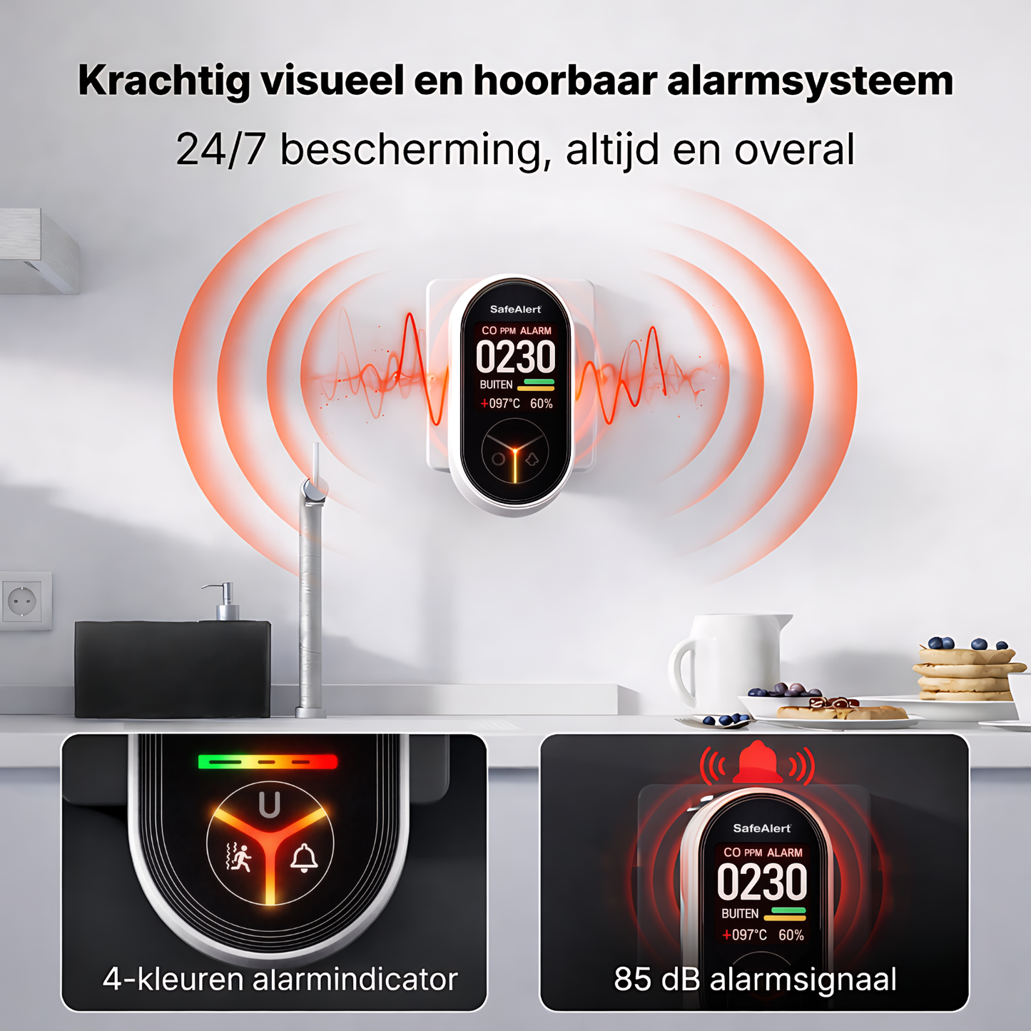 SafeAlert | vroegtijdige koolmonoxide-melder