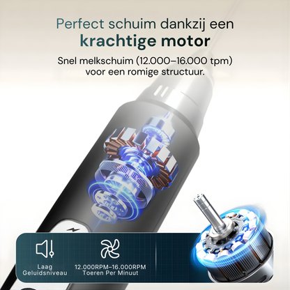 Premium Oplaadbare Zwarte Melkopschuimer