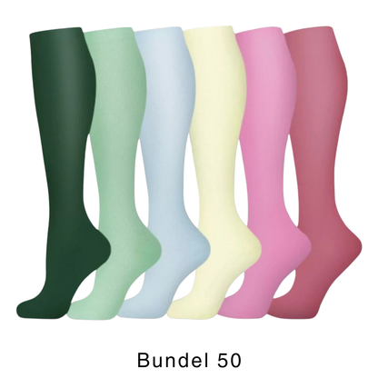 Colorify | Kleurrijke compressiekous (6 paar)