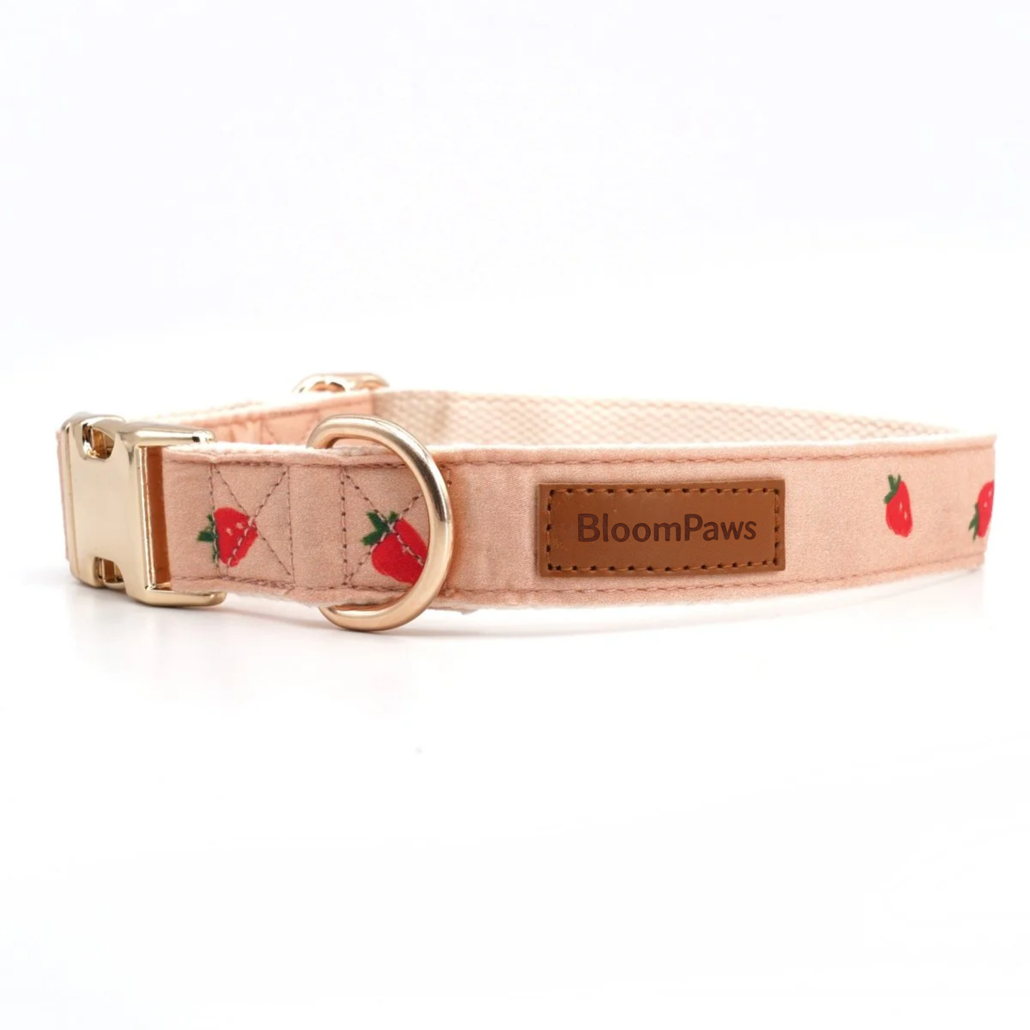 BloomPaws | Verstelbare Hondenhalsband -  Rosie Aardbei