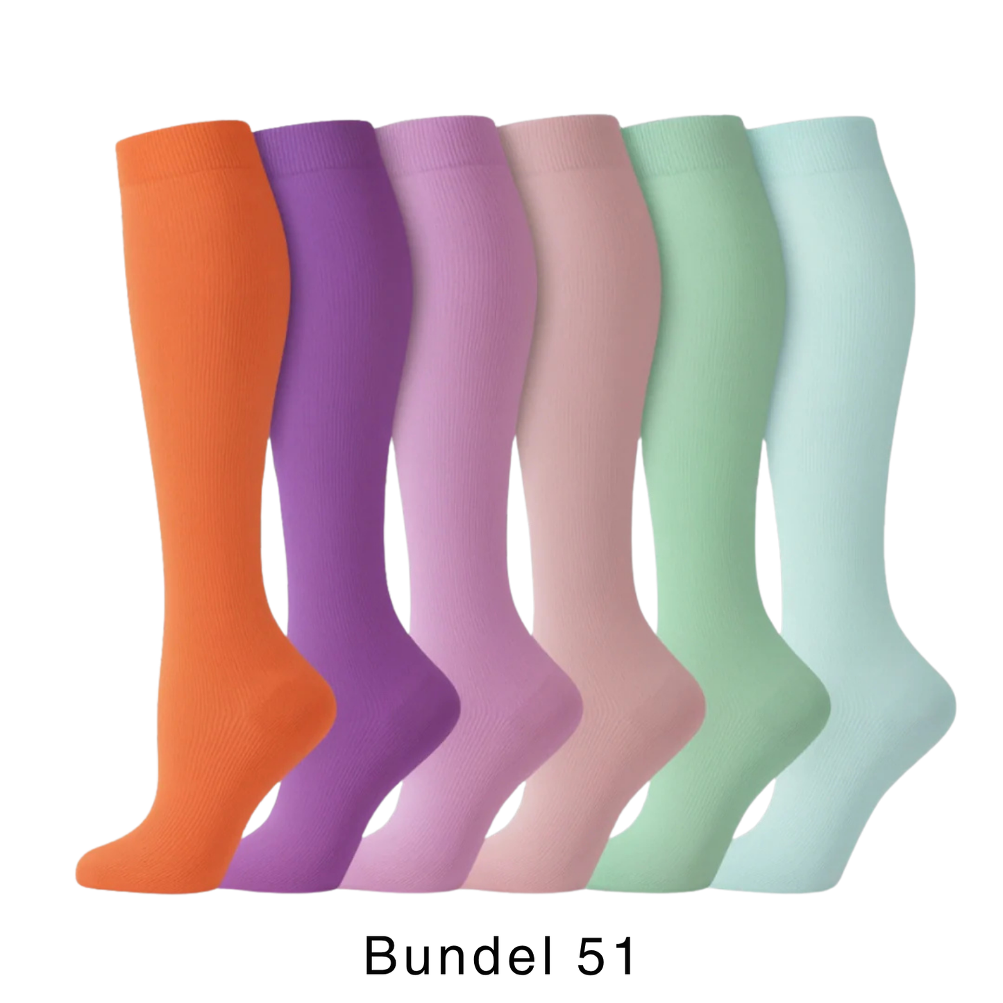 Colorify | Kleurrijke compressiekous (6 paar)