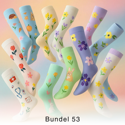 Colorify | Kleurrijke compressiekous (6 paar)