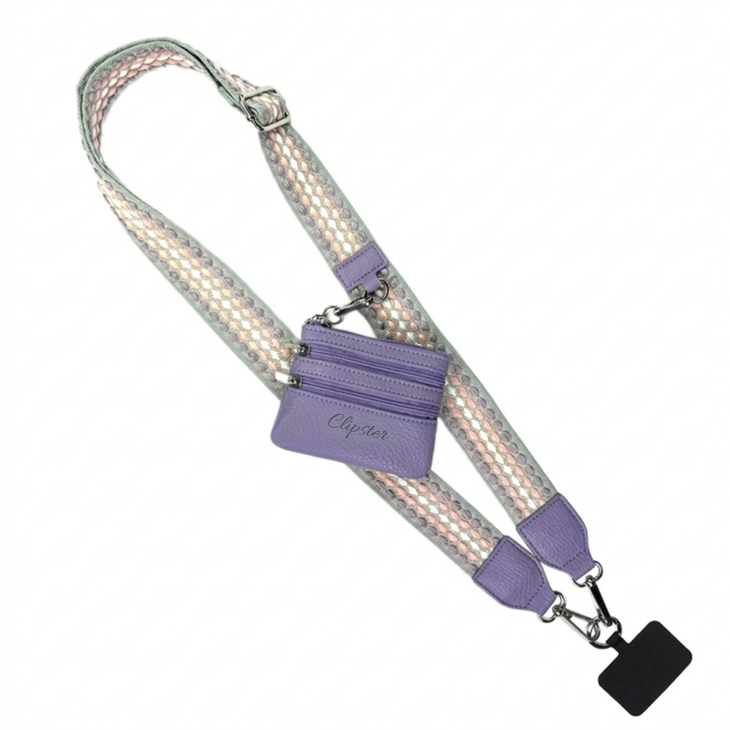 Clip & Go-riem met tasje met rits – Fun Dots