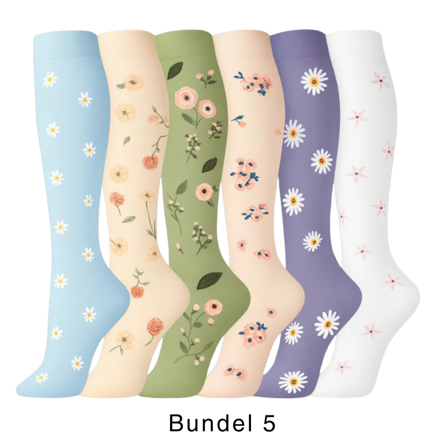 Colorify | Kleurrijke compressiekous (6 paar)