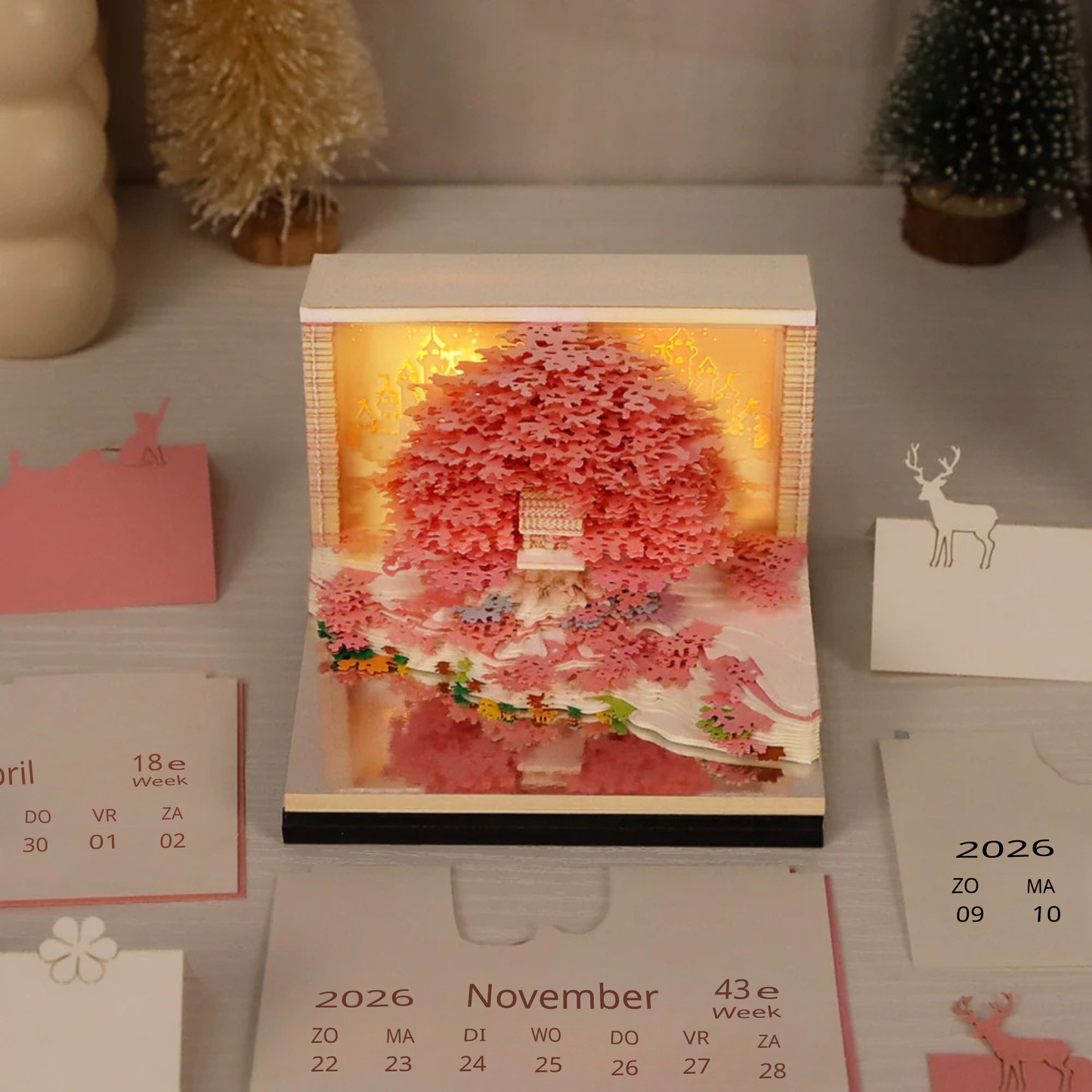 Sakura boomhuis (met licht en kalender 2026)