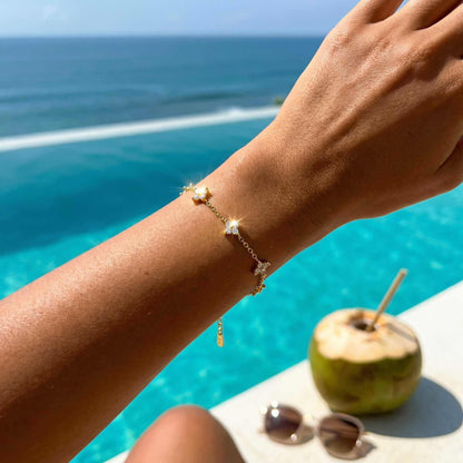 Kristallen bloemenarmband