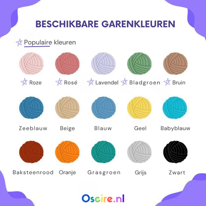 Luxe Gebreide Babymand met Naam – Effen & Multicolor