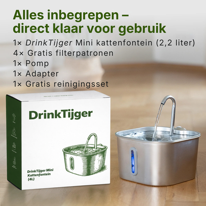 DrinkTijger Mini | Compacte drinkfontein