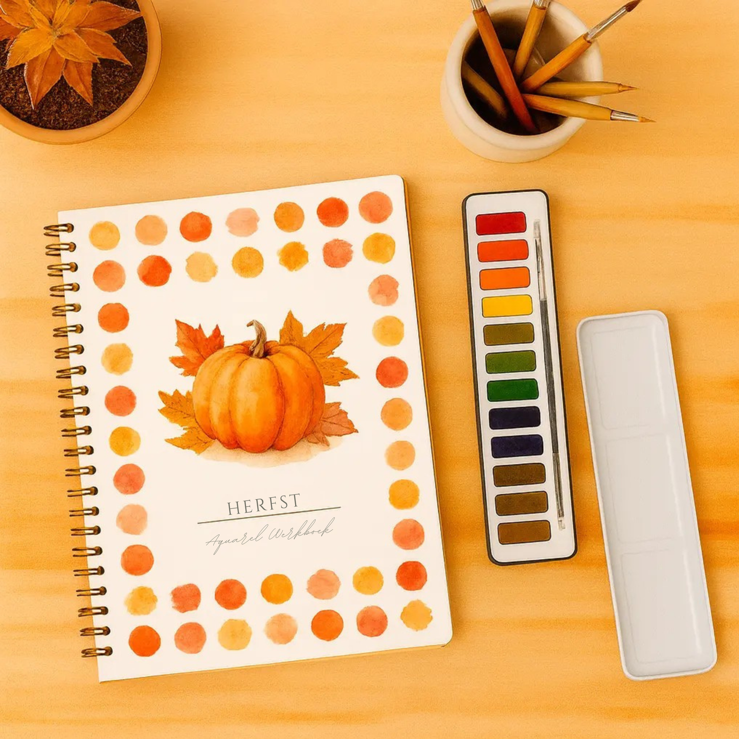 Complete aquarelboekenset – GRATIS aquarelverf en penselen inbegrepen