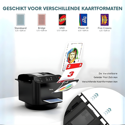 2-in-1 Automatische Kaartenschudder en Dealer met 4 Afstandsbedieningen voor Kaartuitgifte