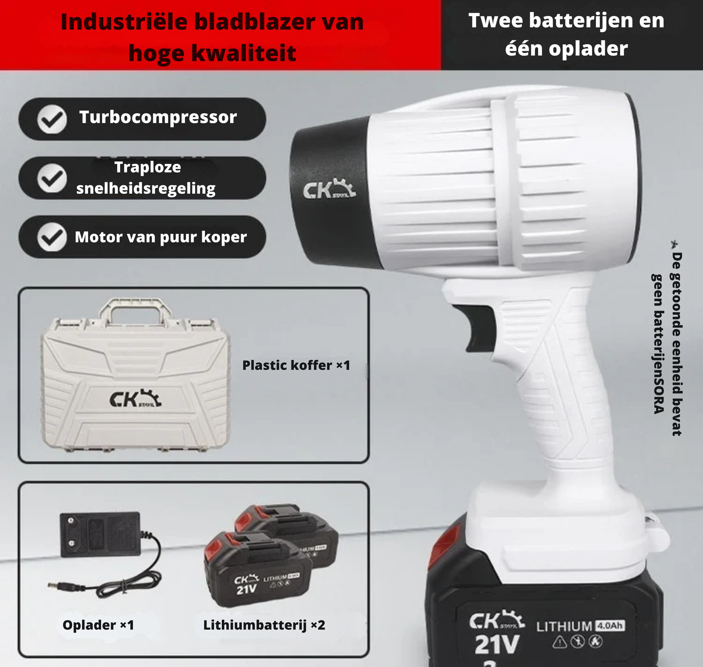 Turbo Draadloze Bladblazer