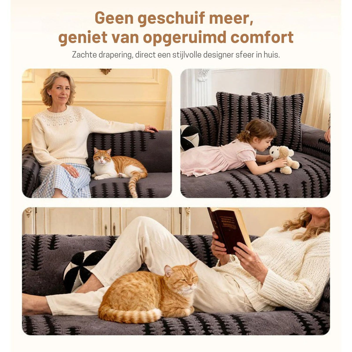 CozyShield Bankhoes – Warm, Antislip en Zacht Pluche Winterontwerp