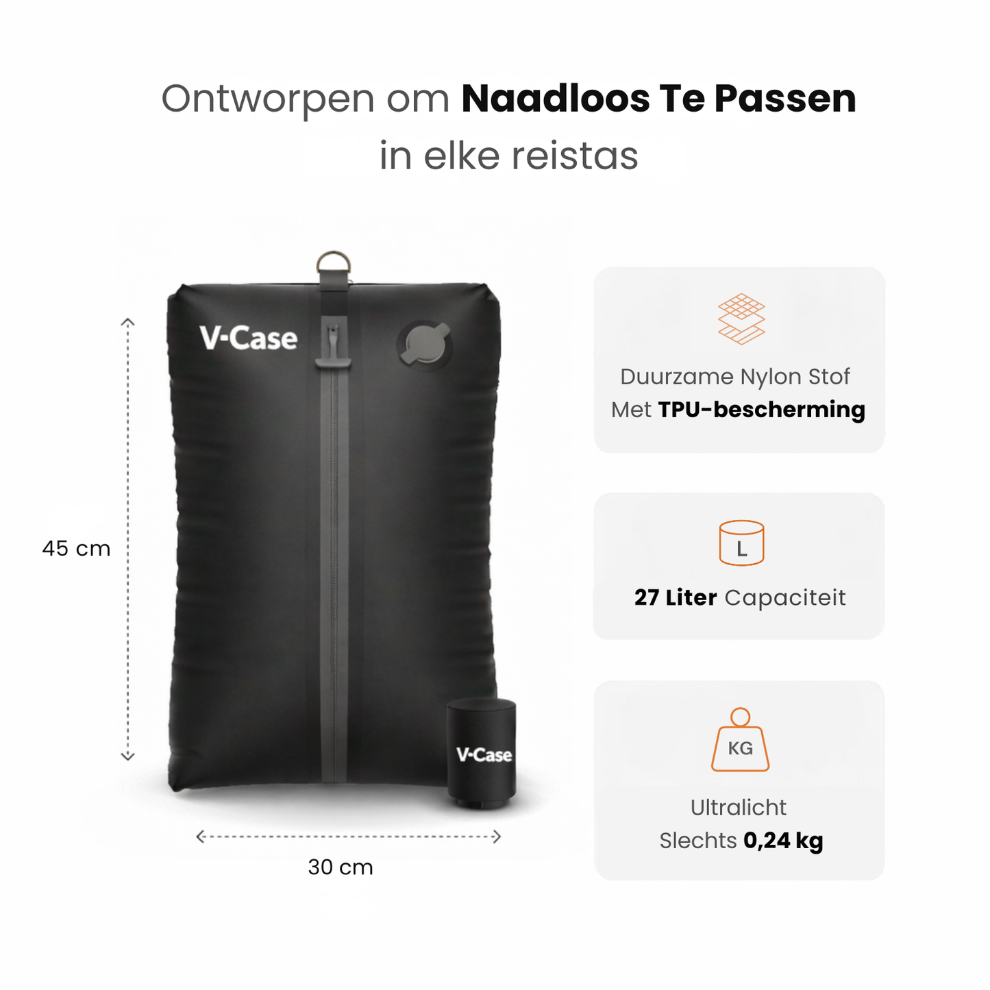 V-Case | Premium Vacuüm Bagage-Systeem