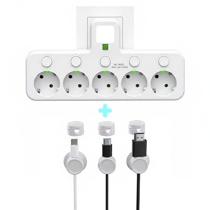 PowerHub | Wandstekker met 4 stopcontacten
