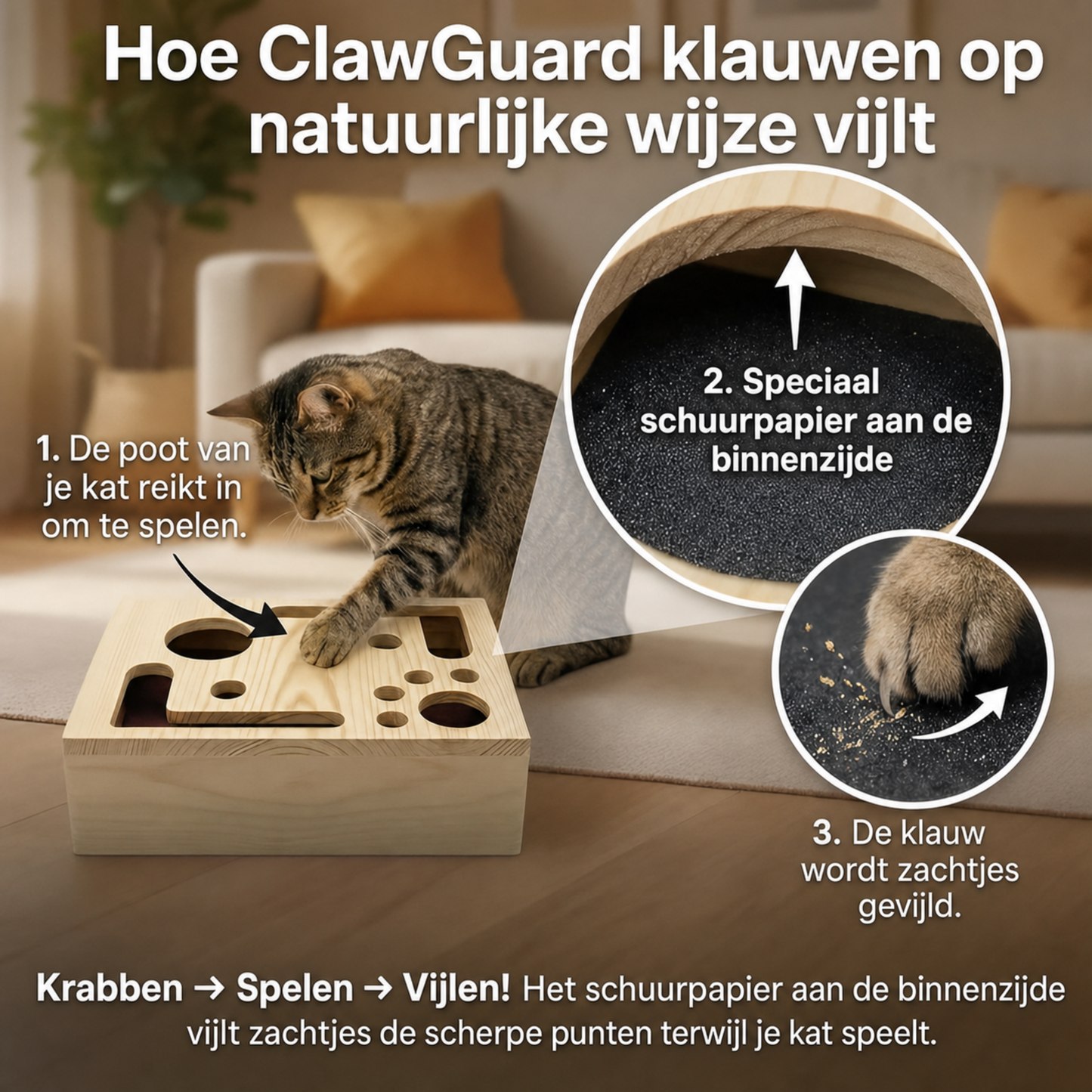 ClawGuard | Schuurpapier nagelvijl-speeltje