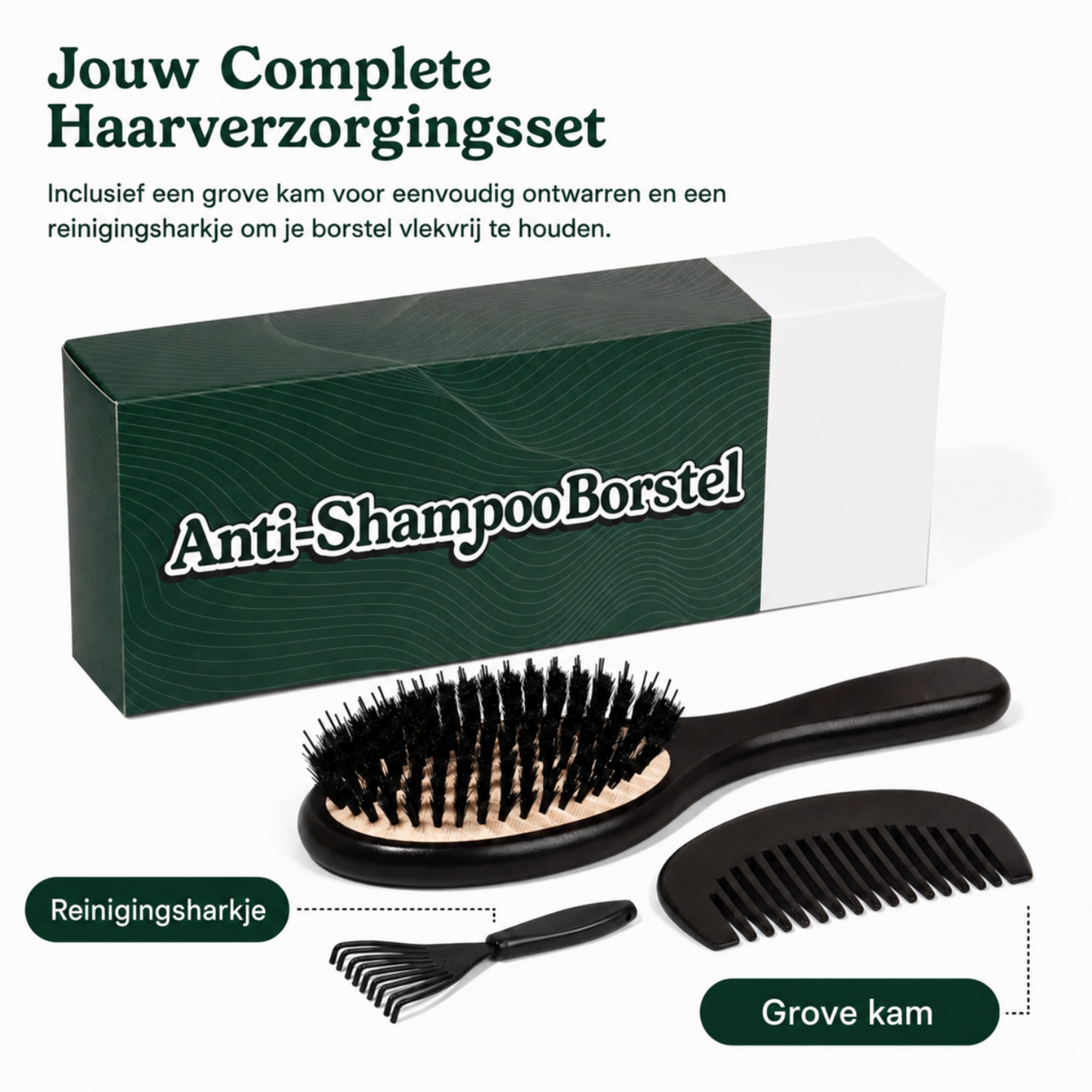 Anti-Shampoo Borstel | Maakt het haar grondig schoon zonder shampoo te gebruiken
