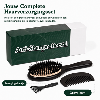 Anti-Shampoo Borstel | Maakt het haar grondig schoon zonder shampoo te gebruiken