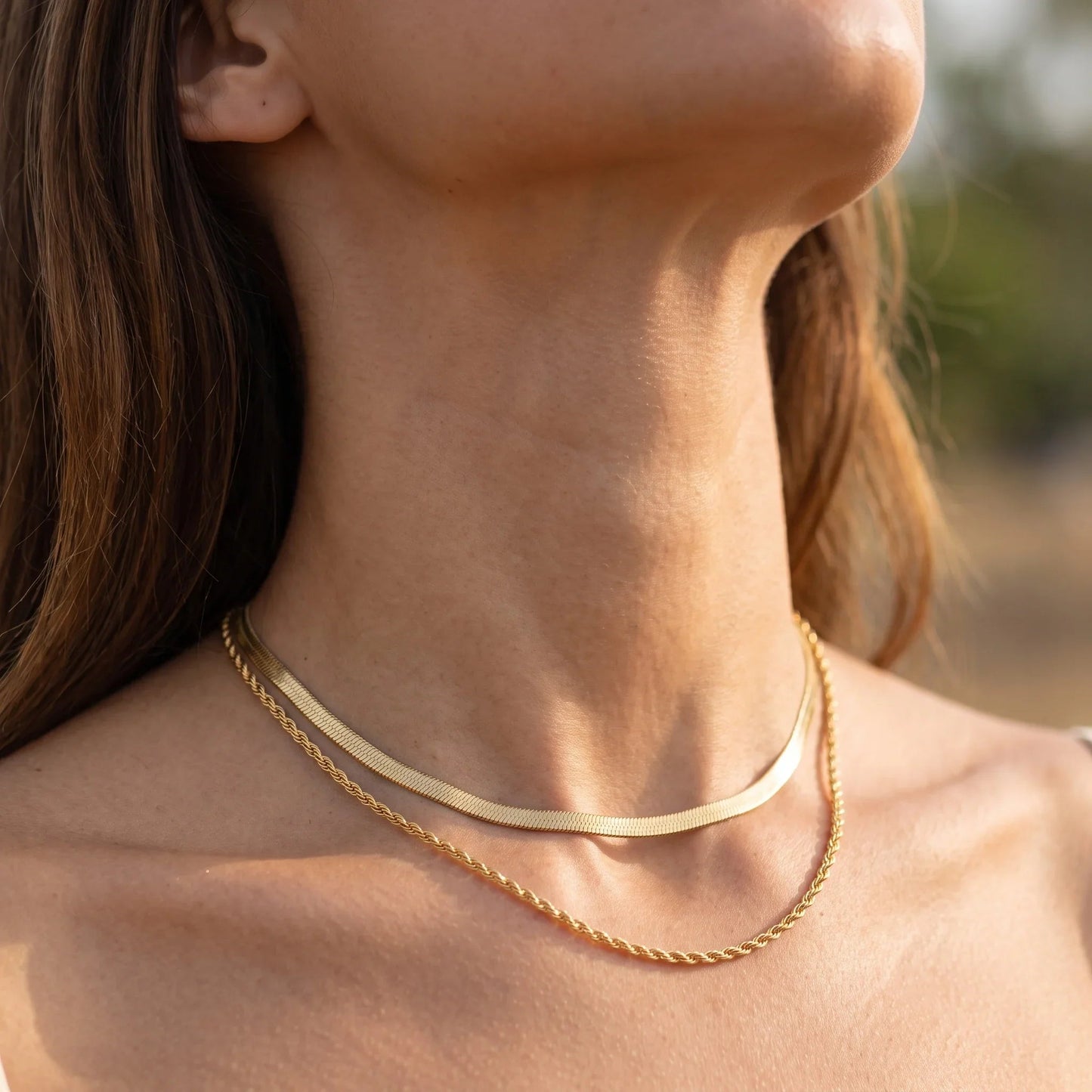 Hailey gelaagde gouden ketting