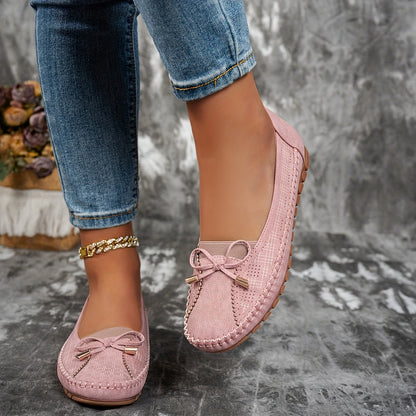 Sabine – Zachte, comfortabele loafers met een verfijnd strikje