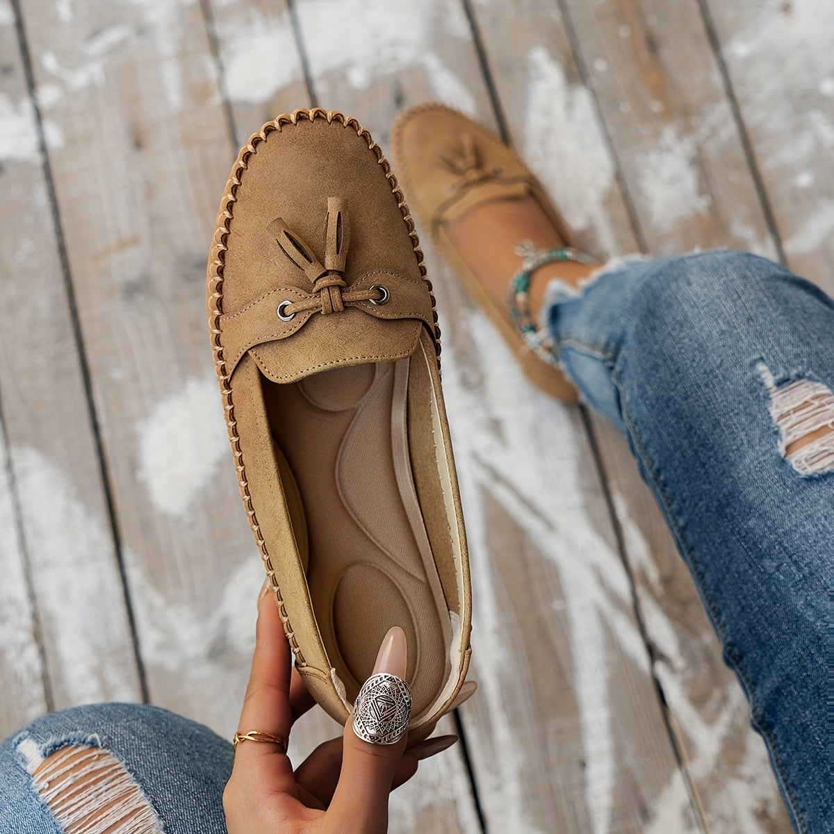 Nadine – Klassieke loafers met kwastjes