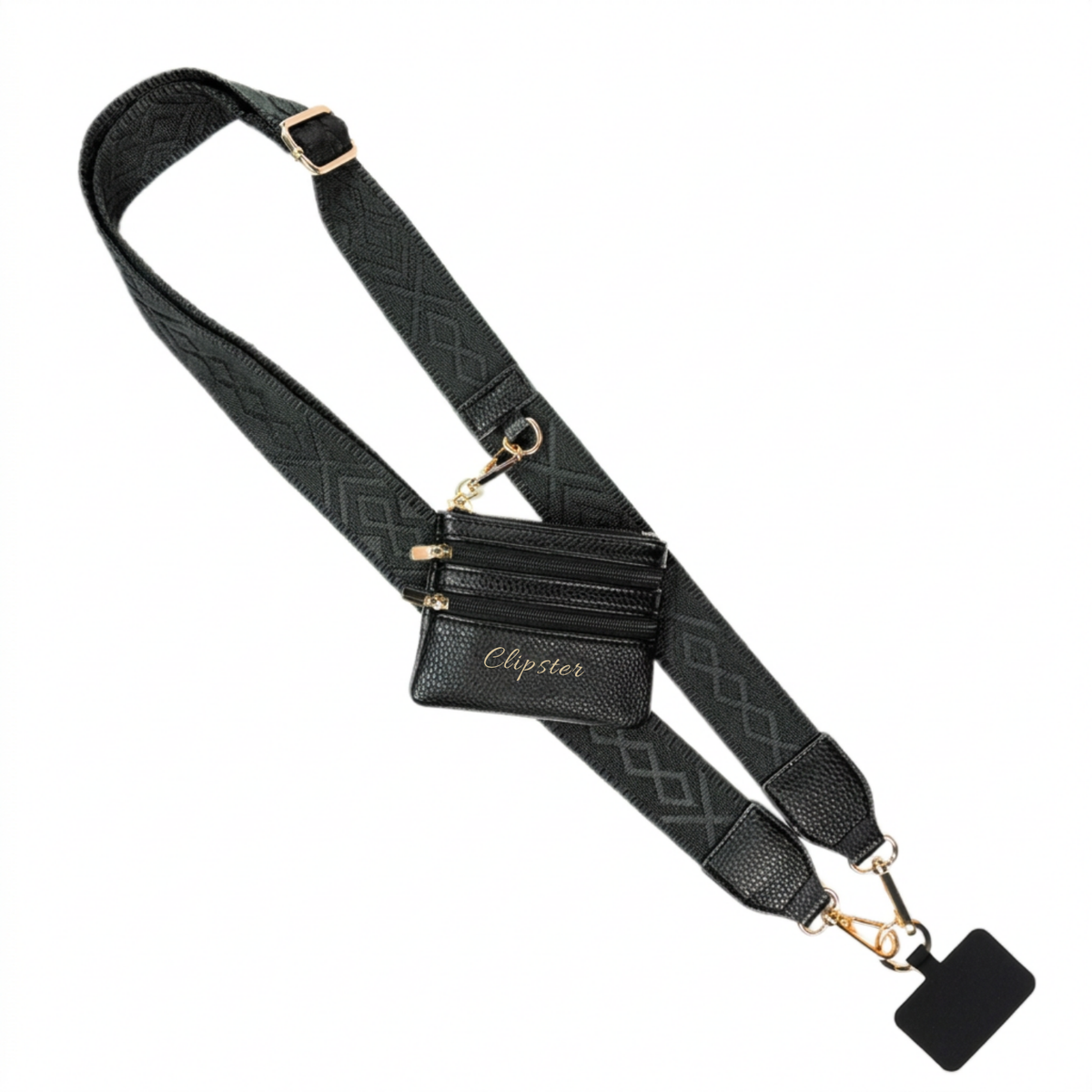 Clip & Go-riem met tasje met rits – Fun Dots