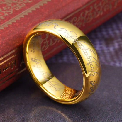 LOTR Gouden Ring met Gravure in Tengwar "My Precious"