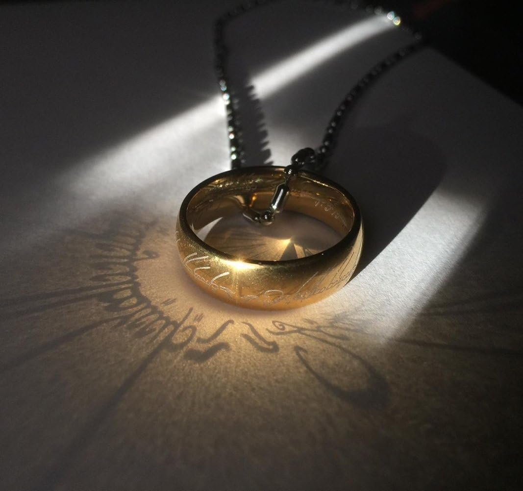 LOTR Gouden Ring met Gravure in Tengwar "My Precious"