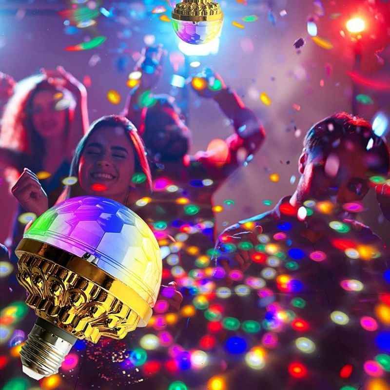 Kleurrijke roterende discobal lamp