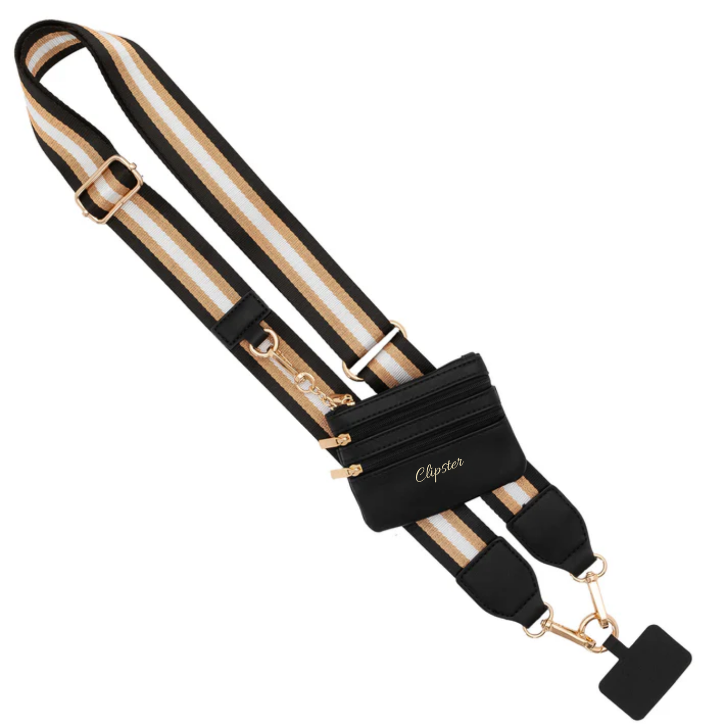 Clip & Go-riem met tasje – Stripe-collectie