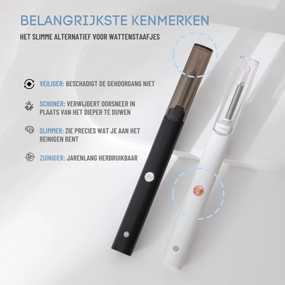 Aurilens Oorcamera – Veilige, Herbruikbare Oorreiniger met HD Beeld op je Smartphone