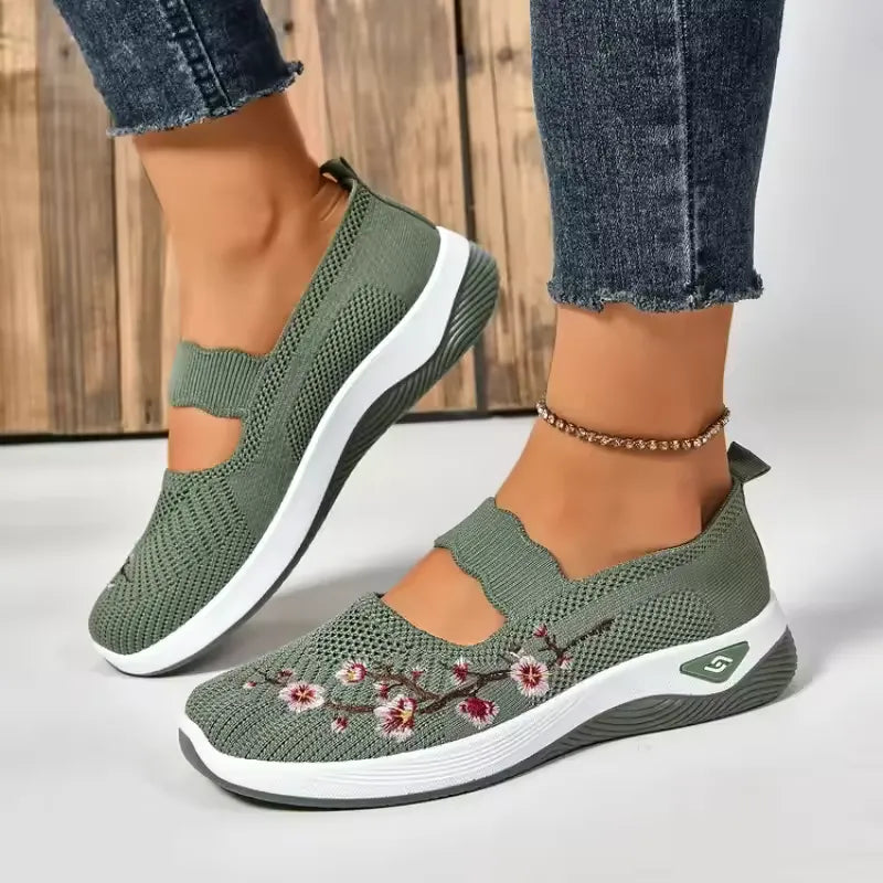 ErgoFlora – Bloemige Sneakers Met Orthopedisch Comfort