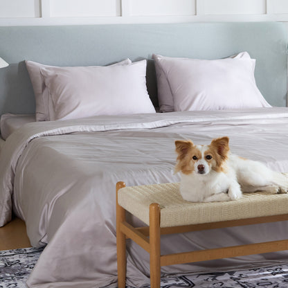 FURRFREE Bamboe Hoeslakenset – Huisdierhaar-afstotend voor gezinnen met honden/katten