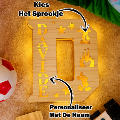 Persoonlijke Houten Sprookjes LetterLamp